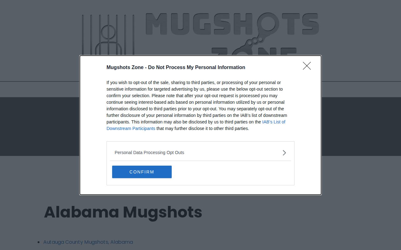 Washoe County arrest record absence in Mugshots.zone directory